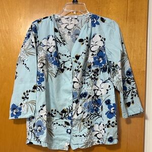 Floral Button-Up Pajama Set